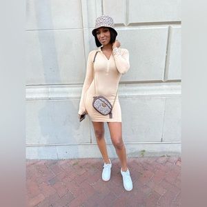 Tan Mini Dress